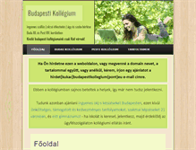 Tablet Screenshot of budapestikollegium.eu